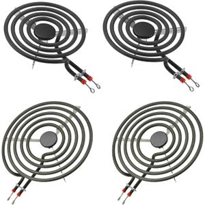 Upgrade MP22YA 4 Pack Electric Range Burner Element Unit Set Include 2 x MP21YA 8" Stove Burner & 2 x MP15YA 6" Stove Burner Element Fit for Frigi-daire Whirl-pool Ken-more Range Stove By Fetechmate