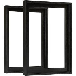 Floating Canvas Frame for 11x14 Inch Painting 0.6-0.8 Deep, 2 Pack Floater Frame for Canvas Prints, Art frame for Wall Prints Diamond Painting Paint by Numbers (Black)