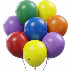 AFTERLOON Biodegradable Balloons Assorted 12 Inch Pack of 100, Matte Color Thickened Extra Strong Latex Helium Float, for Baby Shower Gender Reveal Garland Arch Wedding Birthday Party Decorations