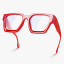 livho Oversized 99% Blue Light Glasses for Woman - Rectangle Fashion Glasses for Computer, Chic Preppy Frame - Anti Eyestrain