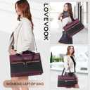 LOVEVOOK Laptop Bag for Women 15.6 Inch Tote Work Professional Leather Computer Briefcase Waterproof Handbag Shoulder Large Capacity Business Teacher Office Crossbody Purse