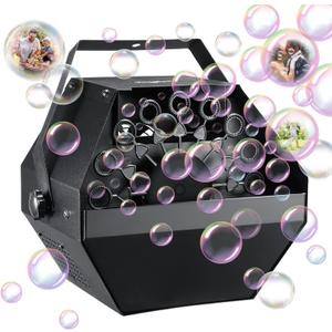 Theefun Bubble Machine: 750ML Metal Automatic Bubble Maker, Portable Professional Bubble Blower Operated by Plug-in Big Bubble Machine for Parties Stages Weddings Indoor and Outdoor Use