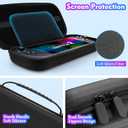 Omivine Carrying Case for Nintendo Switch 2 (2025), Protective Hard Shell Travel Carry Case for Switch 2, Portable Slim Storage Bag hold 12 Game Card with Pocket for Console and Accessories