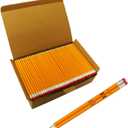 S & E TEACHER'S EDITION Woodcased #2 Pencils, Pre-sharpened, 2 HB Lead Bulk Box Pencil, No. 2, Yellow Pencils with Erasers, Back to school, 200 Count