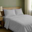 California Design Den Natural 100% Cotton Sheets Full Size Bed Set with Deep Pockets - Soft Sateen Weave, Durable Full Size Bed Sheets (Light Grey)