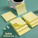 5 x Yellow Sticky Notes 3x3 Inch 6 Pads 100 Sheets Each Memo Pads