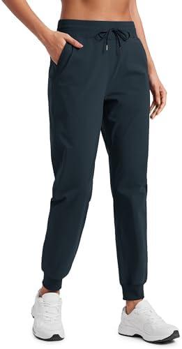 CRZ YOGA Casual Workout Jogger for Women 28.5" - Tapered Lightweight Stretch Athletic Outdoor Pants with Pockets.XL