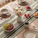 Artoid Mode Black Farmhouse Woven Table Runner, Seasonal Holiday Rustic Kitchen Dining Table Decoration for Home Party Decor 12x72 Inch