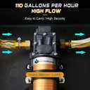 12V 75W Fuel Transfer Pump Kit, 110GPH Gas Transfer Pump with High Elastic Fuel Pipe & 2 Power Cables, Great for Vehicles, Boats, Equipment, Gasoline, Diesel (110GPH, SET)