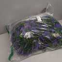 27.5" Artificial Lavender Boxwood Topiary Ball Trees, Set of 2 Fake Shrubs Bushes with Ground Spike, UV Resistant Faux Evergreen Tree for Front Porch Outdoor Garden Decor