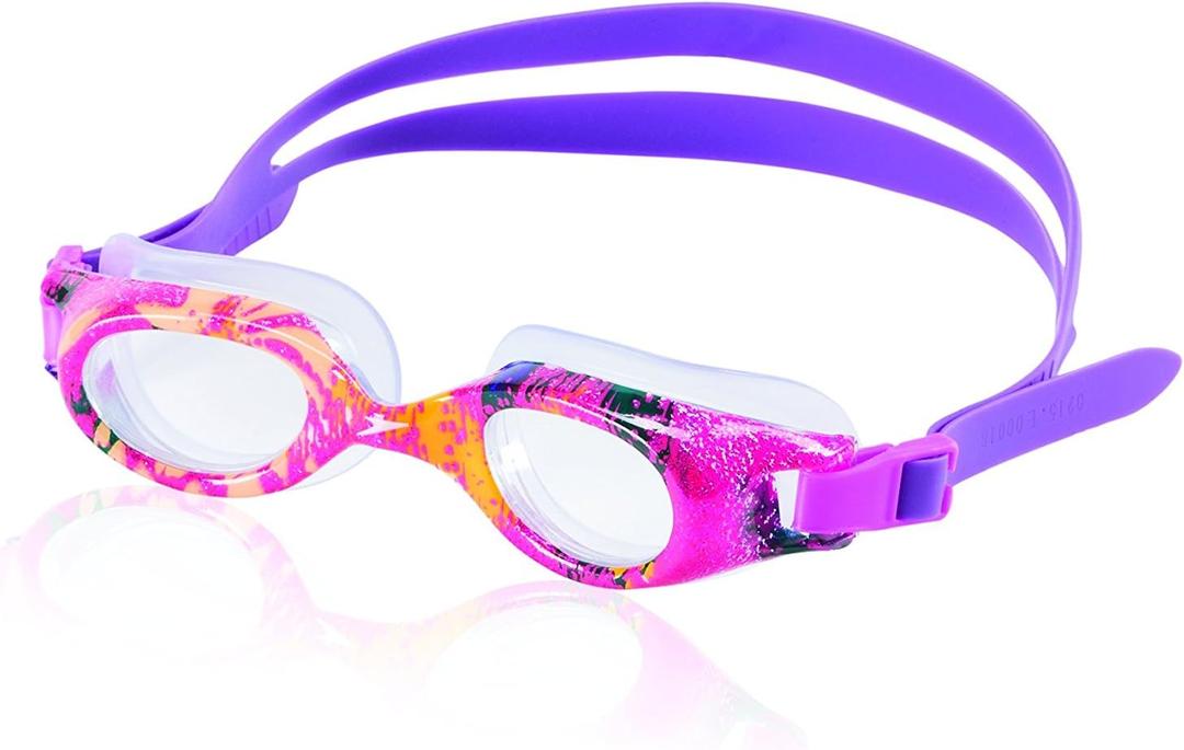 Speedo Junior Hydrospex Print Swim Goggle (Pink)