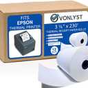 3 1/8 x 230 Thermal Paper Receipt Roll for Epson Printer (Pack 12 rolls)