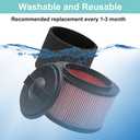 2 Pack Vacuum Filter Replacement Compatible with Vacmaster VF408, VF410P, Wet Dry Vac Beast VFB511B 0201 & Cleva Industrial VF408B, 2 Fine Dust Cartridge Filters + 2 Foam Filters + 1 Brush