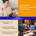 36 Pack Pyramid Acoustic Panels 12" X 12" X 2" Sound Proof Foam Panels with Self-Adhesive Acoustic Foam Panels of High Density Fast Expand Studio Soundproof Wall Panels-Black