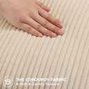 Mecatny Corduroy Summer Decorative Throw Pillow Covers 16x16 Set of 2 for Sofa Living Room, Soft Neutral Boho Couch Pillow Covers for Home Decor, Beige