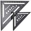 Preciva Carpenter Square Set, 12 inch (1/16" Scale) and 7 inch Rafter Square Aluminum Alloy, Multi-Purpose Carpenter Tool Measuring Layout Tool for Woodworking and Carpentry