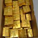 Kenning 36 Pcs Golden Ring Boxes Bulk Square Cardboard Jewelry Gift Boxes for Earring Necklaces with Bow for Proposal Engagement Wedding Birthday Anniversary, 2 x 2 x 1.4 Inch