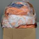 Bedsure King Comforter Set - Coral Orange Bed Set, 3 Pieces Cute Floral Bedding, 1 Soft Reversible Botanical Flowers Comforter and 2 Pillow Shams