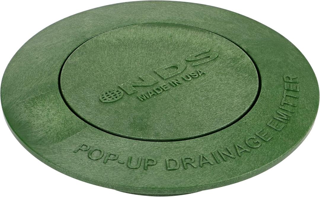 NDS 420C Pop-Up Drainage Emitter, fits 3-Inch and 4-Inch Sewer and Drain Fittings, Works with Drainage Systems Including Catch Basins and Channel Drains, Green