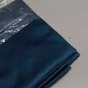 NICETOWN Teal Blackout Cafe Faux Silk Curtains for Small Windows, 42" Wide by 63" Long, 2 Panels, Grommet Thermal Insulated Blackout Satin Drapes for Bedroom