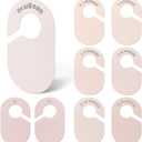 Baby Closet Dividers, Double Sided Nursery Clothes Size Separators for Newborn to 2T, Round, Pink, 8 Pcs