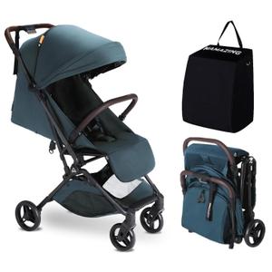 MAMAZING Lightweight Baby Stroller with Organizer, Ultra Compact & Airplane-Friendly Travel Stroller, One-Handed Folding Stroller for Toddler, Only 11.5 lbs, Blue