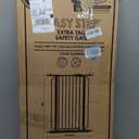 Regalo Safety 36 Extra Tall Baby Gate for Doorways & Bottom of Stairs, Pressure Mounted Baby Gate with Door for Babies, Toddlers & Pets, Tested & Safe, American Designed and Owned, Platinum