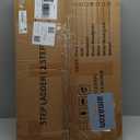 Taranta 2 Step Ladder,Aluminum Lightweight Folding 2 Step Stool with Anti-Slip Wide Pedal, 330lbs Capacity Step Ladder for Household,Kitchen,Office - BlackWoodgrain