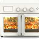 Martha Stewart French Door Air Fryer Toaster & Convection Oven 34QT, Linen
12-in-1 Countertop Oven, Bake, Broil, Roast, Fits 12” Pizza, Dehydrate,  Air Fry Basket, Oven Rack, Rotisserie, Cream White