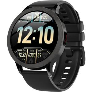 Wapik Smart Watch for Men Women Fitness Tracker with Heart Rate/Sp02/Sleep Monitor (Answer/Make Calls) IP67 Waterproof Smartwatch for iPhone Android Black