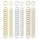 Nydotd 180 Pieces Hair Rings, Braid Rings, Loop Clips, and Hoops - 3 Colors, 2 Sizes, Women's Fashion Hip-Hop DIY Hair Clip Accessories for Dreadlocks (Silver, Gold, KC Gold)