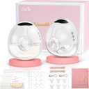 Lulia Breast Pump Hands Free, Wearable Breastfeeding Pump with 4 Mode and 9 Level, Strong Suction, Painless, Anti-Backflow, BPA Free, Portable Electric Breast Pumps with 17/19/21/24MM Flanges (White)