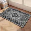 Yancorp 5'x7' Boho Area Rug for Bedroom Non Slip Washable Rug Vintage Carpet Living Room Floor Mats Big Area Rug for Dining Table Retro