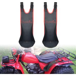 Goldfire 2 Pcs ATV Rear Passenger Foot Rest Rear Seat Pegs Universal Adjustable Foldable Heavy Duty Foot Pegs Fits for Polaris Sportsman H-onda Foreman, ATV 4 Wheeler Accessories (Red Piping)