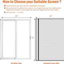 Magnetic Screen Door Fits Door Size 40" x 90", Screen Size 42" x91", Reversible Left Right Side Opening,Top Middle Anti-Tearing Mesh Net Curtain with Magnet,Black