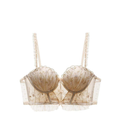 Sexy Mesh Floral Embroidered Underwire Lingerie Women Soft Lace Lingerie Bra 36C