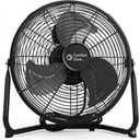 Comfort Zone 12-Inch Low-Profile High-Velocity Desk or Floor Fan, 3-Speed Metal Cradle Fan with 180 Tilt, Quiet 523 CFM Airflow for Home, Office, & Gym, Fully Assembled
