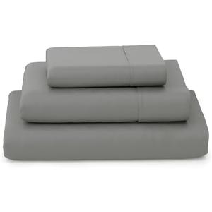 Cosy House Collection Luxury Bamboo Sheets - Blend of Rayon Derived from Bamboo - Cooling & Breathable, Silky Soft, 16-Inch Deep Pockets - 3-Piece Bedding Set - Twin XL, Grey