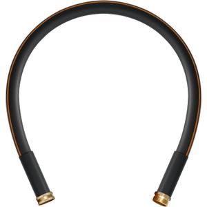 Atlantic Heavy Duty Garden Hose 3 ft x 5/8 Inch Black Color, Short Connection Leader Hose with Solid Brass Connectors (3 Feet)