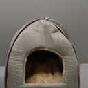 WINDRACING Cat Bed for Indoor Cats - Cat Cave Beds Cat House Cat Tent with Removable Washable Cushioned Pillow, Soft Kitten beds,Cat Beds & Furniture, for Small and Medium Pet Bed (M(15 x 15 x 15 Inch), Beige)