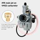 FVRITO VM22 26mm Carburetor Mini Bike Carb Kit for Predator 212 196cc 212cc Ghost 224cc 6.5HP Non Hemi Coleman CT200U CT200U-EX BT200X KT196 Go Kart Baja Warrior GX160 GX200 Upgrade Stage 1 Kit Purple