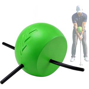 The Connector Golf Training Aid, Golf Swing Trainer Ball for Connected Swing and Arm Position, Helps Improve Posture, Swing Mechanics and Consistency (Green)