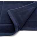 Lincoln & Palm 1-Piece Turkish Cotton Bath Mat - Soft, Plush, and Absorbent - 1000 GSM Thick Luxury Spa and Hotel Style - No Rubber Backing - Silver-Infused SILVERbac (1 Piece Bath Mat, Navy)
