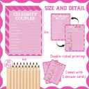 2 x 4 Bridal Shower Game Set, Four Fun Wedding Games with Answer Sheets and Pencil Activity Accessories, Perfect for 90's Bride and Groom Bachelorette Party Wedding Favors, 62 Pieces (Light Pink)