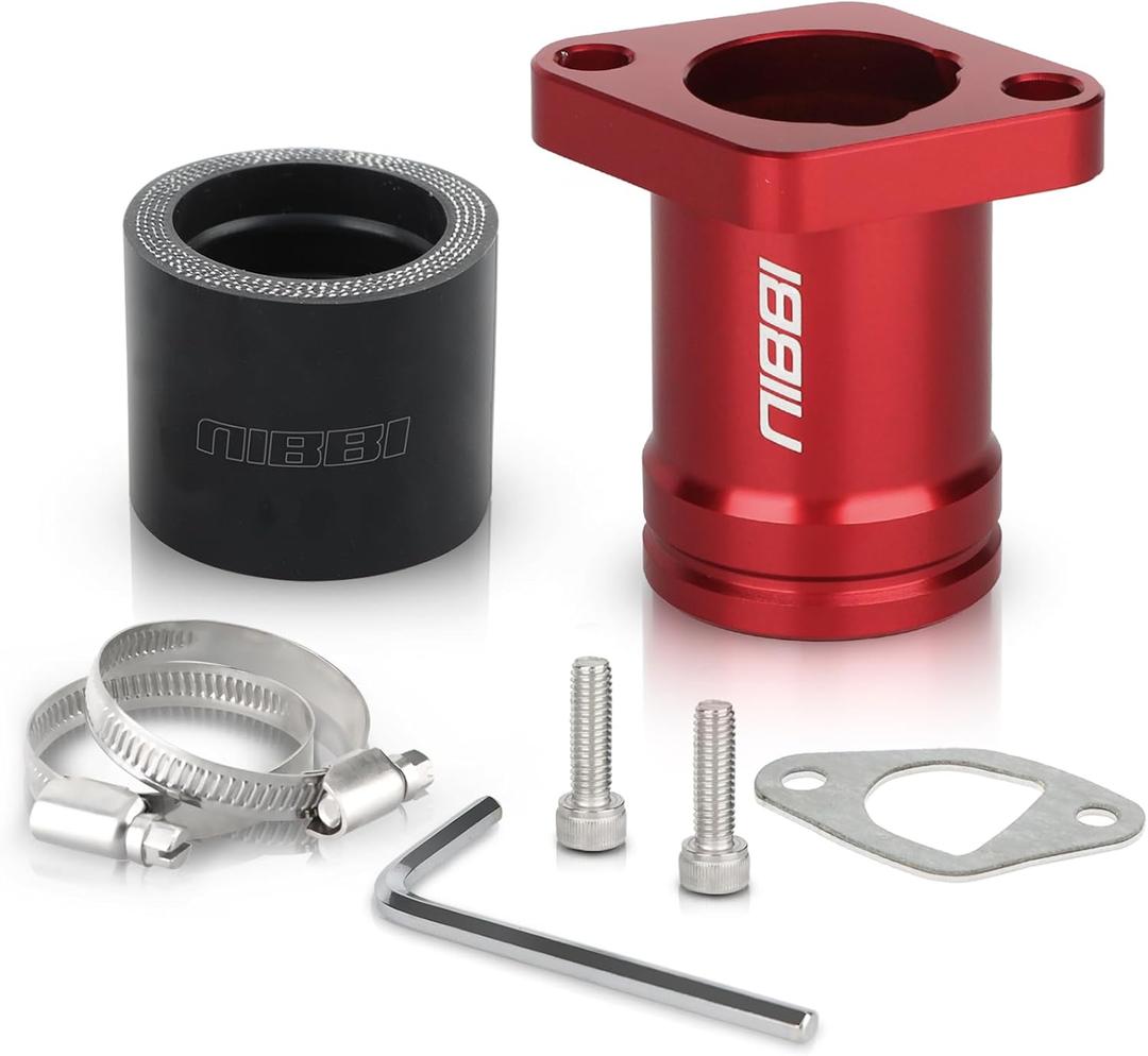 NIBBI Predator 212 intake manifold, fit for Predator 196cc 212cc 224cc Engine Performance Parts, Perfect for Coleman ct200u bt200x Go Kart Mini Bike (Red)
