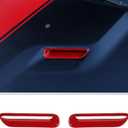 JWWY for Challenger Hood Air Conditioner Air Outlet Trim for 2009-2014 Dodge Challenger Accessories, ABS Red 2pcs