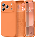 Vooii Magnetic for iPhone 17 Pro Max Case, Compatible with Magsafe (Premium Liquid Silicone) (Integrated Camera Control Button) Full Body Protective Anti-Scratch Microfiber Lining 6.9", Orange