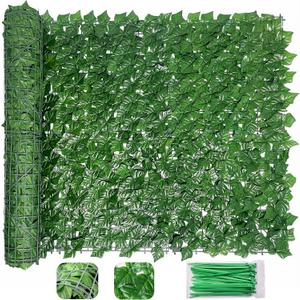Bybeton Artificial Ivy Privacy Fence Screen - 40" X 120" UV-Anti Fake Leaves Vines - Patio Balcony Privacy, Garden, Backyard Greenery Wall Decor