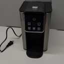 Hot & Iced Coffee Maker with Bold Setting, Single Serve Coffee Maker for K Cup and Grounds, 6-14 Oz Brew Sizes, 50 Oz Removable Water Tank, One Cup Coffee Machine with Reusable Filter, Black