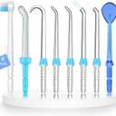 Replacement Tips for Waterpik Water Flosser,Replacement Classic Jet Tips Compatible with Waterpik Oral Irrigator,Replacement Brush Heads for Waterpik,8 Pcs Replacement Parts for Waterpik